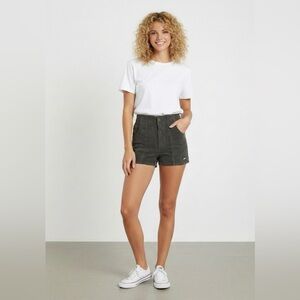 Hammies Gray Corduroy High Rise Shorts